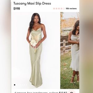 Show Me Your Mumu Tuscany Maxi Slip Dress XS Bridesmaids dress